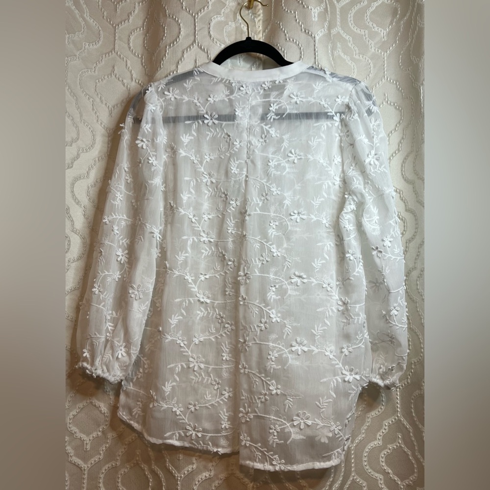 Nwot Vici Rooney Sheer Button Down - image 5
